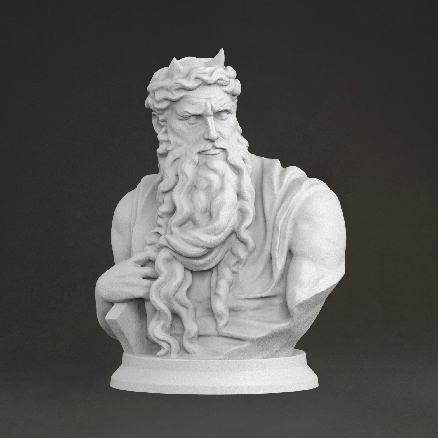 3D Printing Material - „Bust Mojżesza” – rzeźba wykonana z