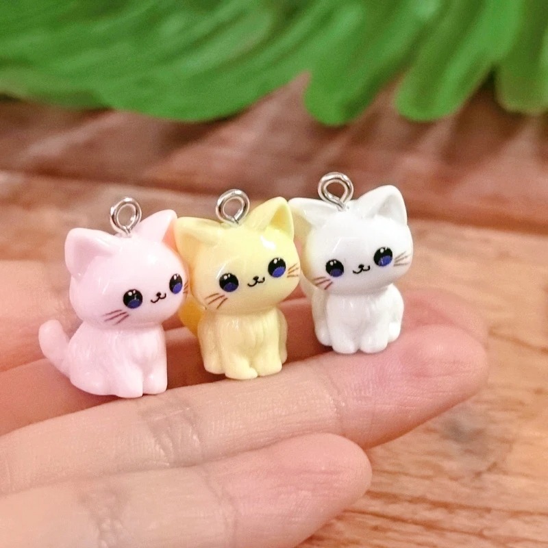 3D Printing Earrings - 10 szt. 3D Kawaii Urocze Kotki