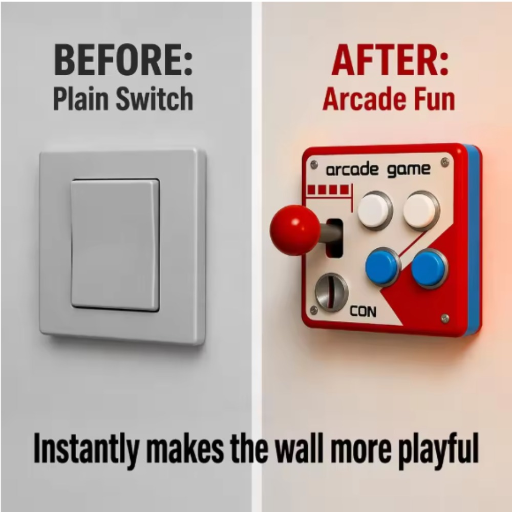 3D Printing Liquid - Retro Osłona na Joystick Arcade, Bezprzewodowa