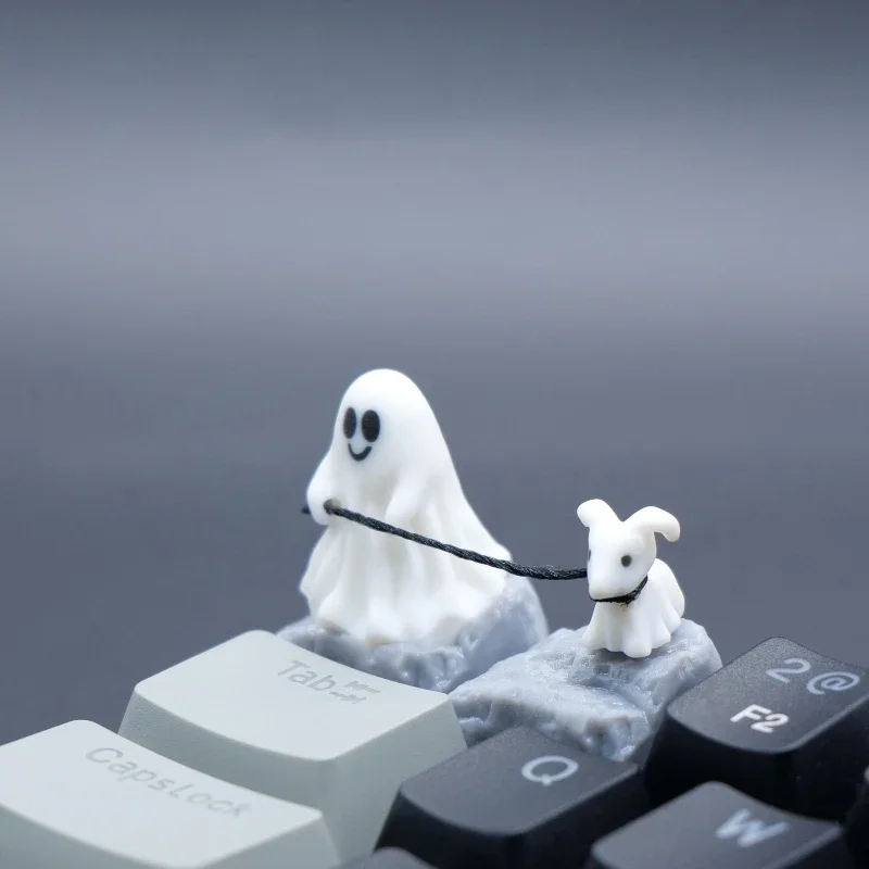 3D Printing Ghosting - Ghost Puppy Resin Keycap Niestandardowy nadruk
