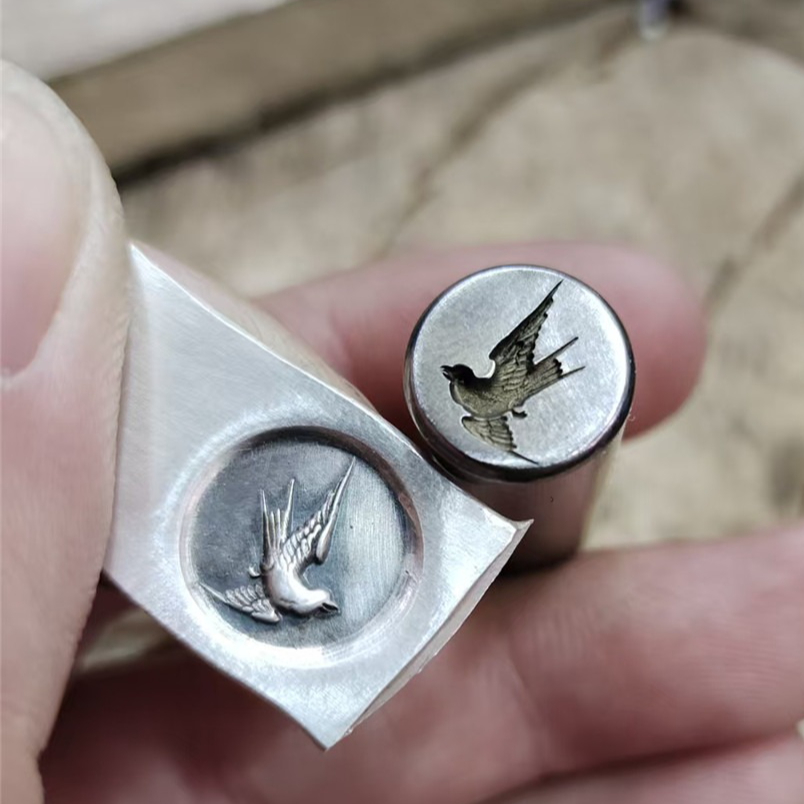 3D Printing Earrings - Metalowe stemple 3D z motywem ptaków,