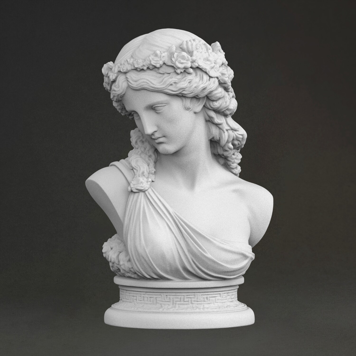3D Printing Material - Rzeźba „Popiersie Ariadny”, wykonana z żywicy
