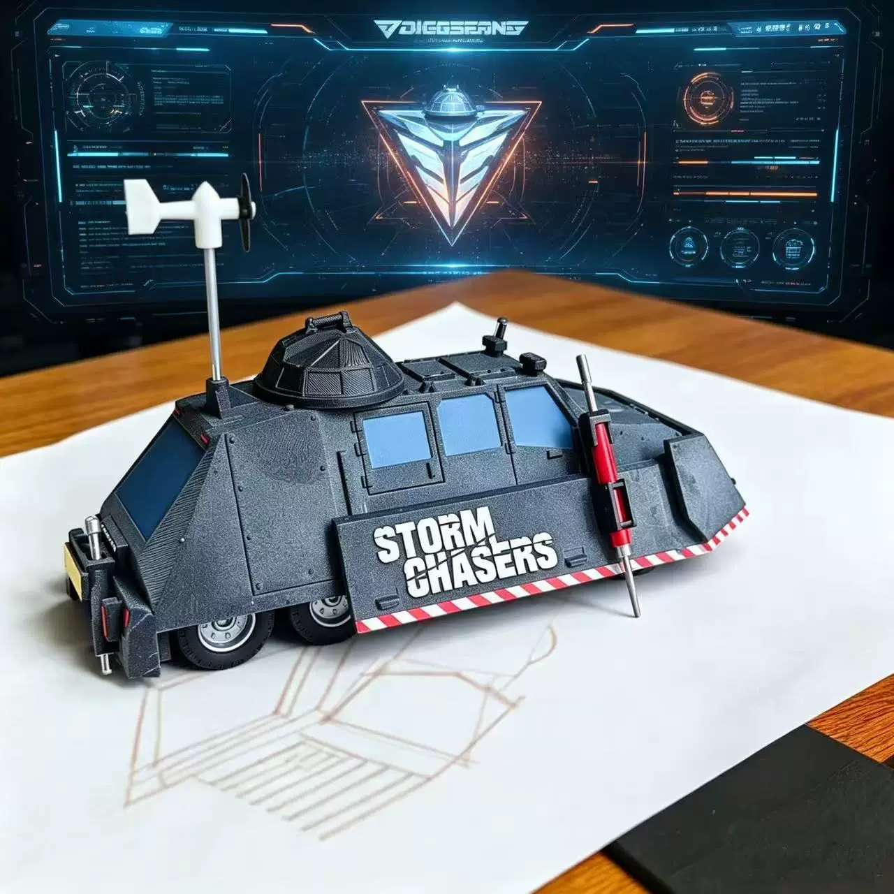Model pojazdu łapanego burz St – 3D Printing Diecast Cars recenzja i cena