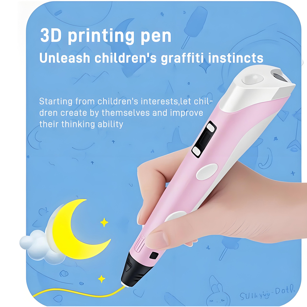 Długopis 3D z ekranem LCD komp – 3D Printing Pen For Kids recenzja i cena