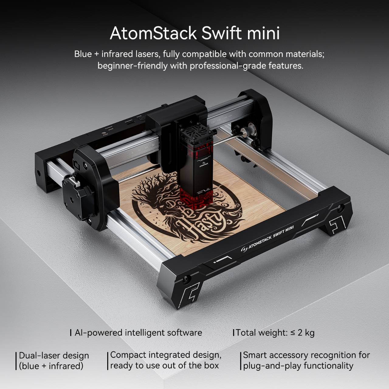 ATOMSTACK Swift Mini Laser Eng – 3D Printing Design Software recenzja i cena